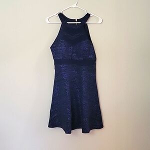 Cobalt blue sparkle mini dress Honey and Rosie